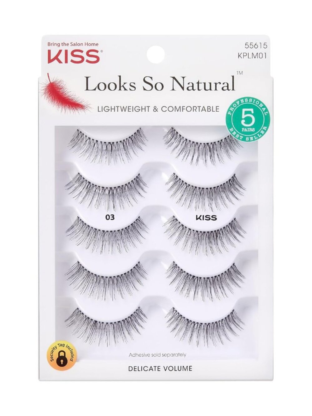 Kiss Looks So Natural False Eyelashes 5 pairs